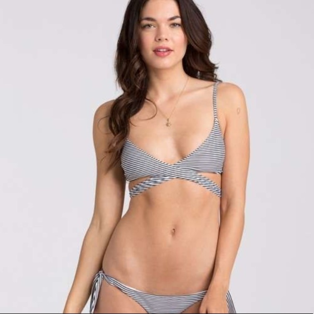 Billabong Wrap Bikini Top - Shell Stripe